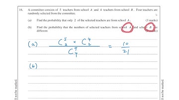 HKDSE Sample Paper 1 Q16 Prob