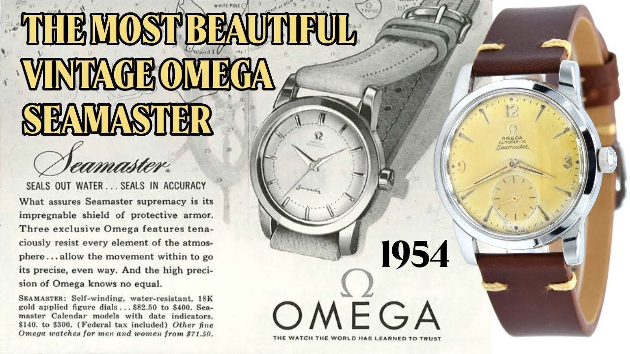 1954 Omega Seamaster Automatic Wristwatch Model 2846 / 2848 with Original Pumpkin patina Dial 