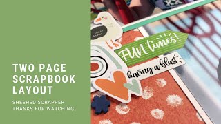 Two Page Scrapbook Layout Process Video: Splash Zone