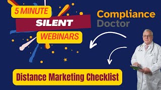 FCA Distance Marketing Checklist 5 Min Webinar