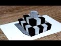 خدعة الفن على ورقة 3D الشطرنج الهرم  Trick Art on 3D Chess Pyramid Paper