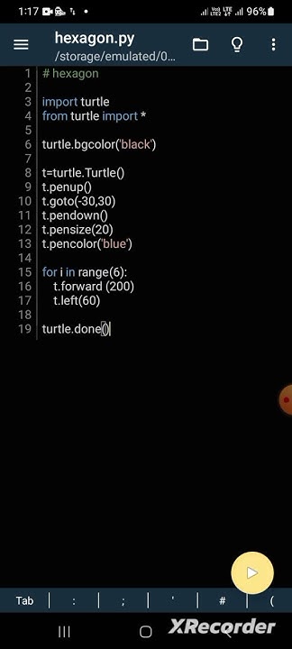 Hexagon | hexagon | Making hexagon with python| python hexagon | Python ...