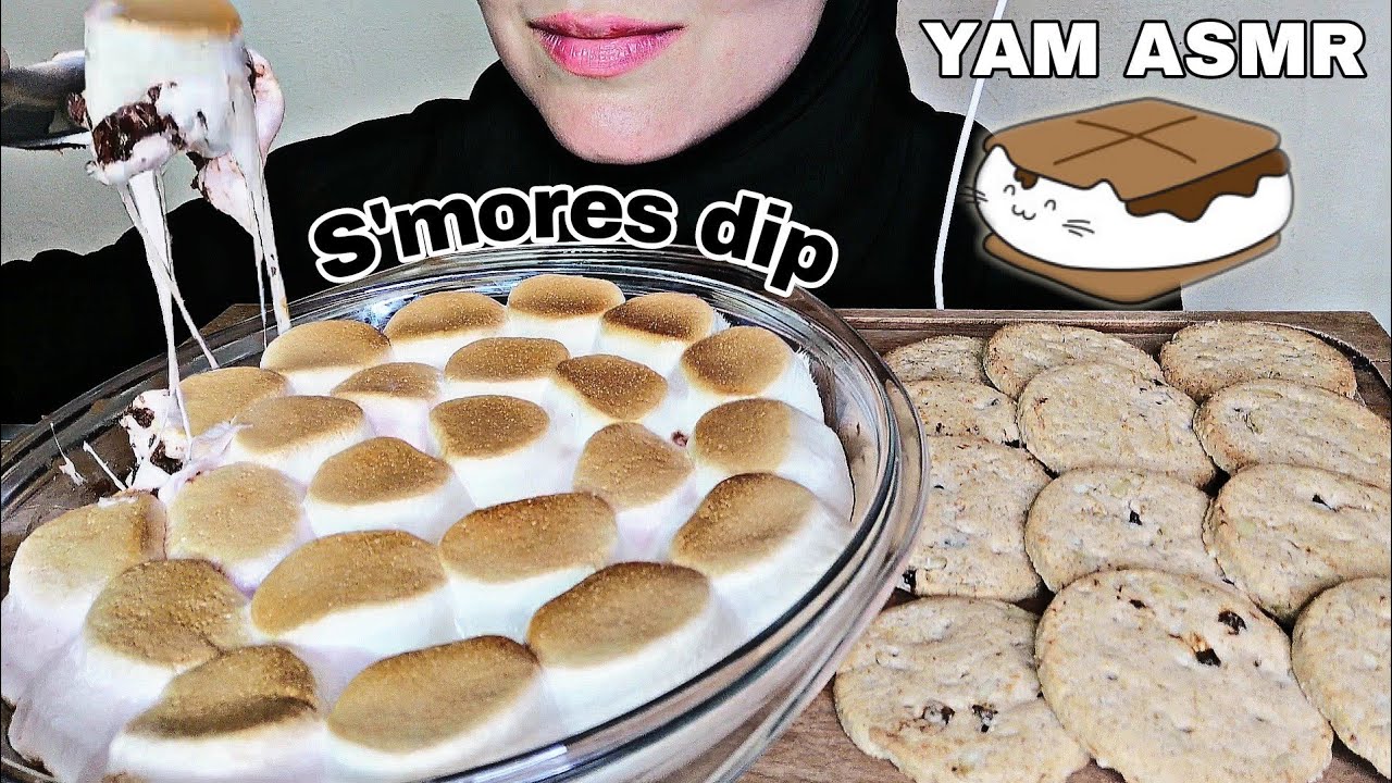 S'MORES DIP WITH CRACKERS (MUKBANG,ASMR,EATING SOUNDS) YAM ASMR - YouTube