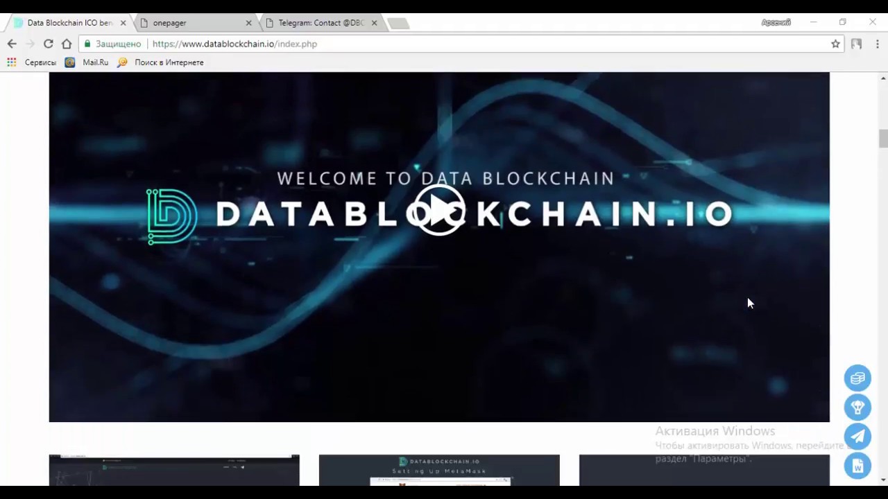 ICO DataBlockChain / Обзор 2018