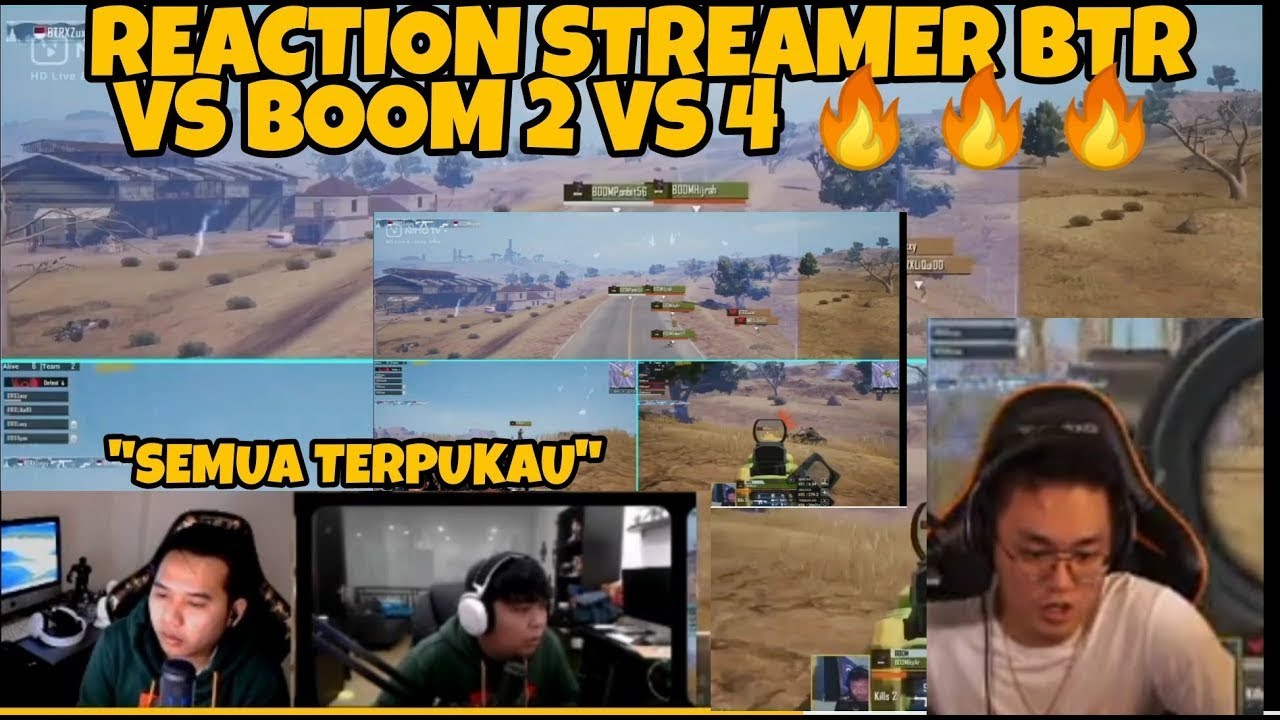 REACTION STREAMER NONTON 2 VS 4 BTR LAWAN BOOM DI LAST CIRCLE!!! HEBOH SEKALI!!!