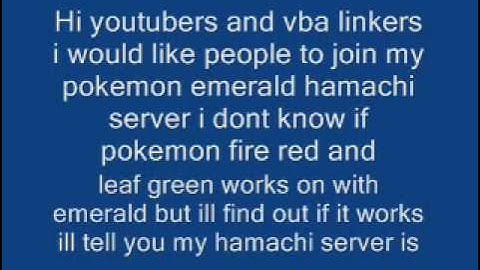 Pokemon Emerald Hamachi Server