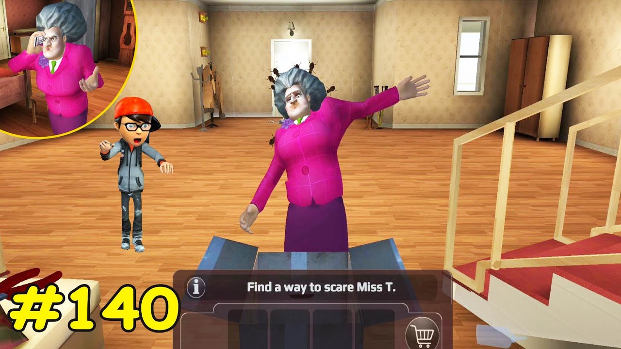 Scary Teacher 3D Miss T Pranked Again Funny Pranks #140 - YouTube