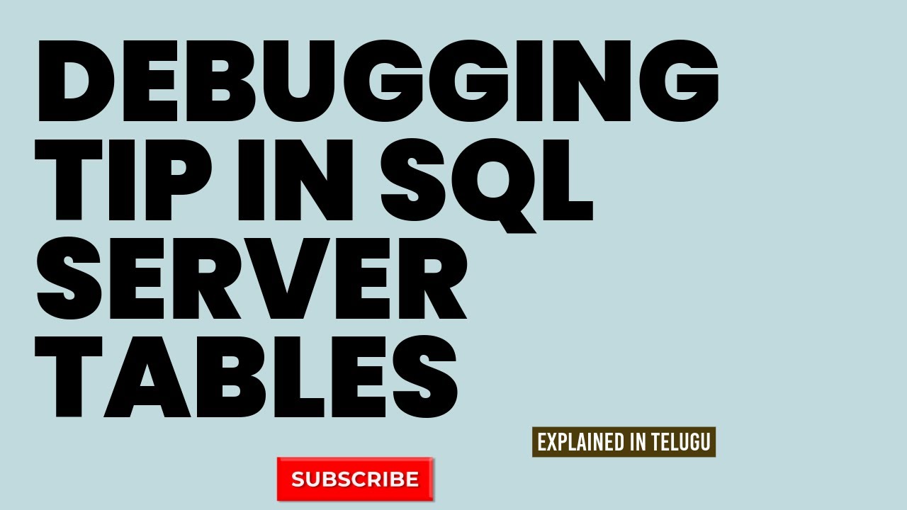 SQL Debugging Tip: Use Sp_help to Understand Tables | Explained in Telugu | SQL Telugu