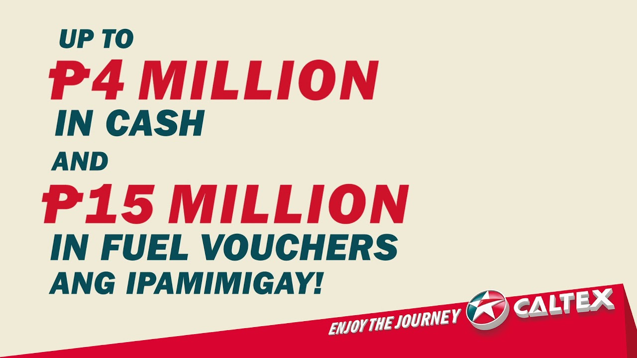 Manalo ng cash o fuel vouchers sa Caltex!