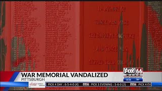War memorial in Pittsburgh vandalized