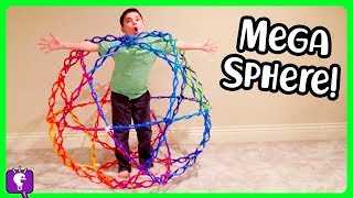 giant sphere forts mega hoberman toy surprises challenge games by hobbykidstv