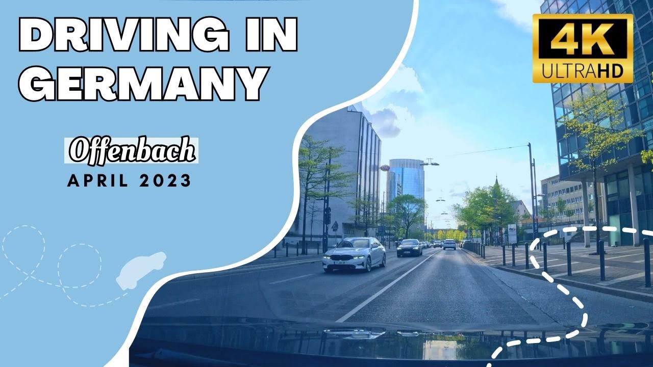 Driving in Germany - Offenbach April, 2023 4K