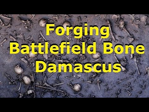 Blacksmith Forging Battlefield Bone Damascus