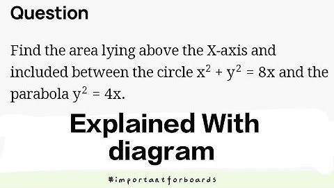 Find the area lying above the X-axis and included between the circle x2+y2=8x and the parabola y2=4x