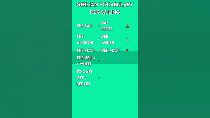Essential German Sailing Vocabulary | Nautical Terms