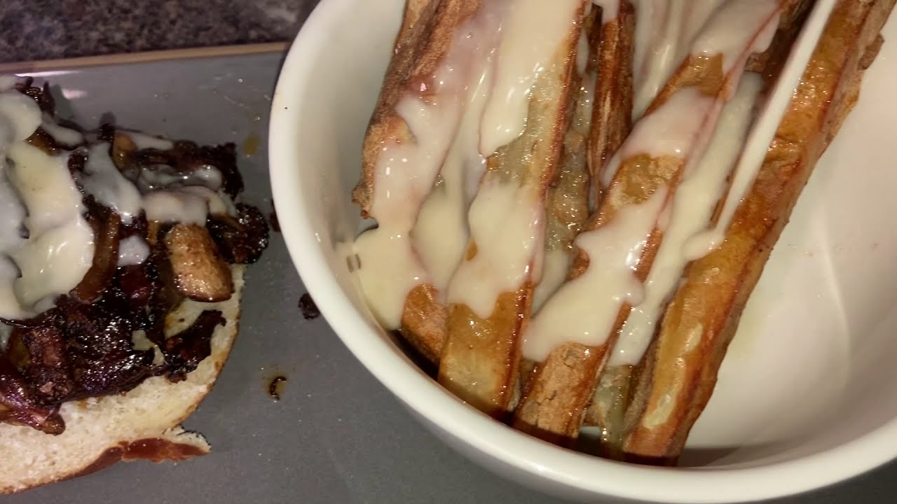 Vegan Truffle cheese steak with truffle fries YouTube