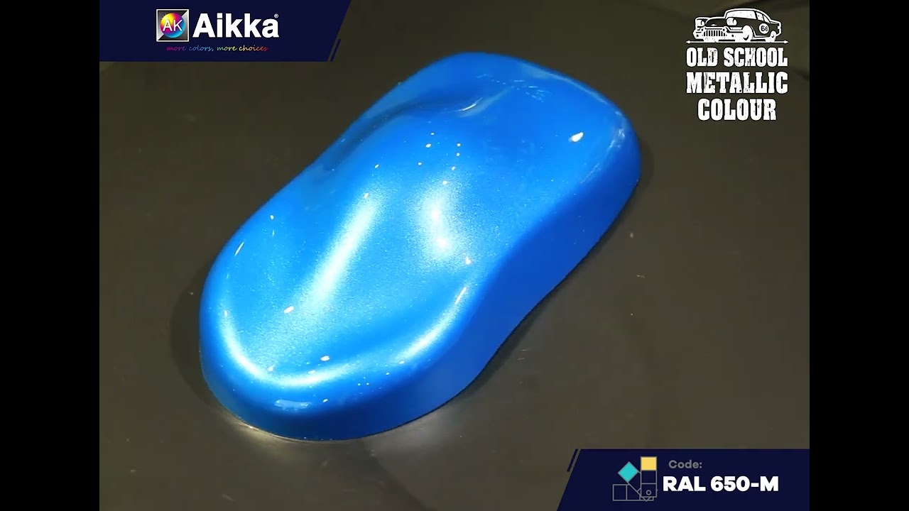 Aikka Paint RAL650-M Old School Metallic Colour Effect for Car Spray Painting.Colour Code : RAL650-M