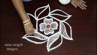 Traditional Indian Art rangoli & kolam designs with 5 dots🌷Easy muggulu