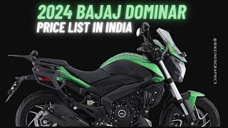 2024 Bajaj Dominar Price List in India | 250cc | 400cc