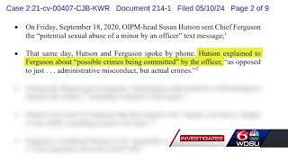 'It was a bombshell," attorney says former chief of police personally received a text message war...