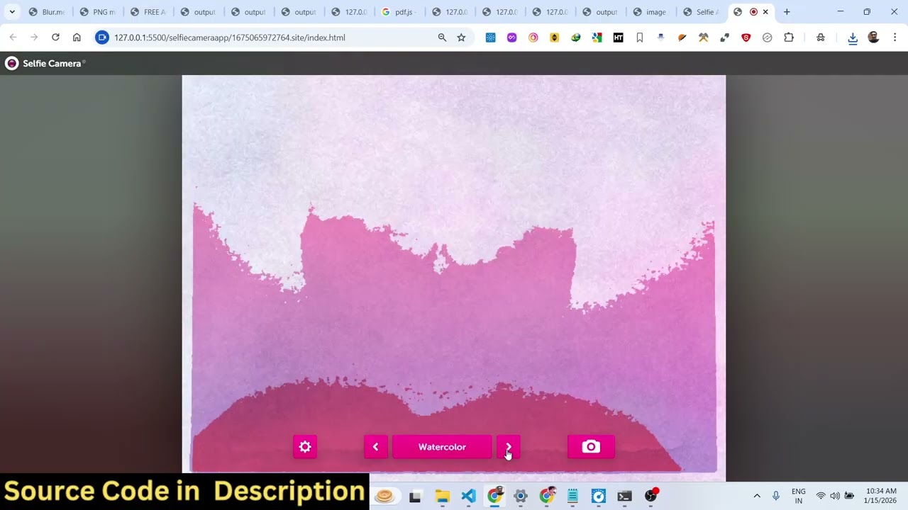 Build a Canva Clone Selfie Camera Image Editor in Browser Using HTML CSS & Javascript