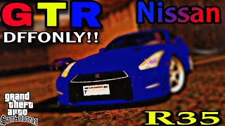 مود سيارة نيسان جي تي آر Nissan GT-R R35|للعبة GTA SA للاندرويد|فقطDFF!! screenshot 3