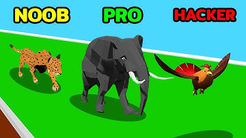 Animal Transform Race - Epic Race 3D Gameplay - NOOB vs PRO vs HACKER (iOS/Android)