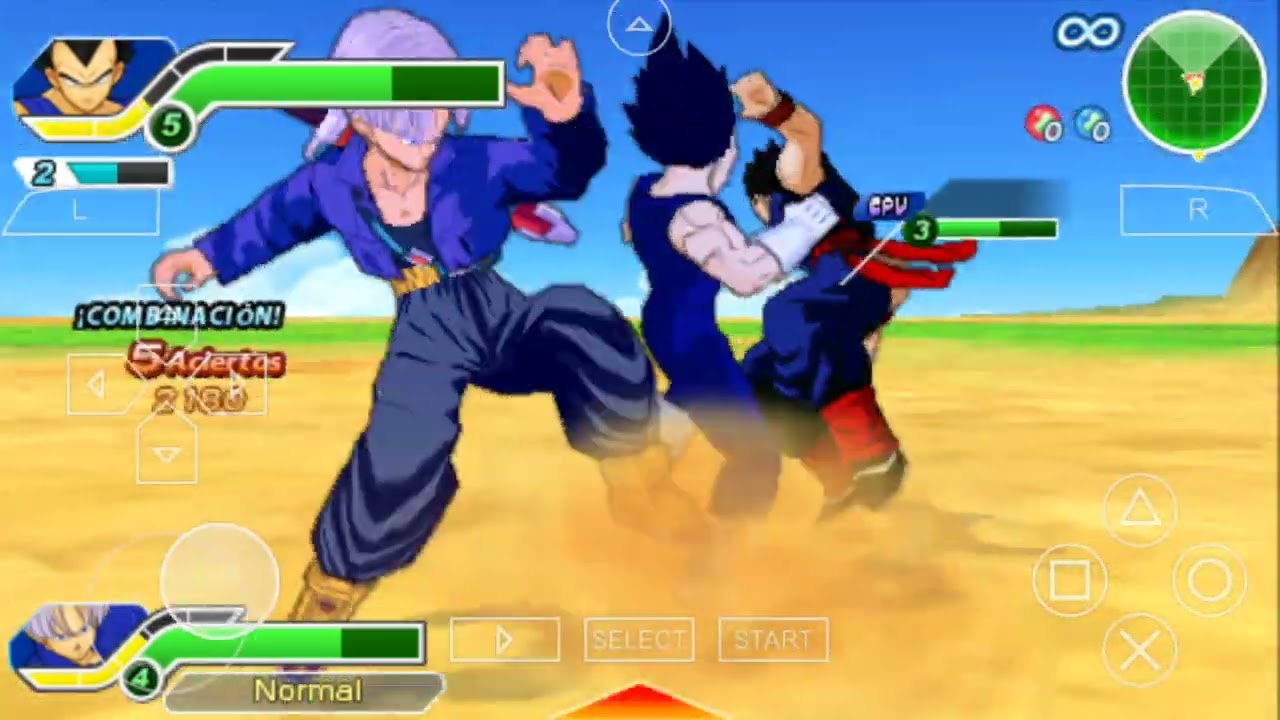 Torneo de dragon ball z tag team sugunda ronda vegeta y trunks vs gohan y tenshinhan