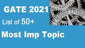 50 Most Important Topics | GATE 2021 | Mechanical Engineering| Prepare with Yourpedia | Free Access