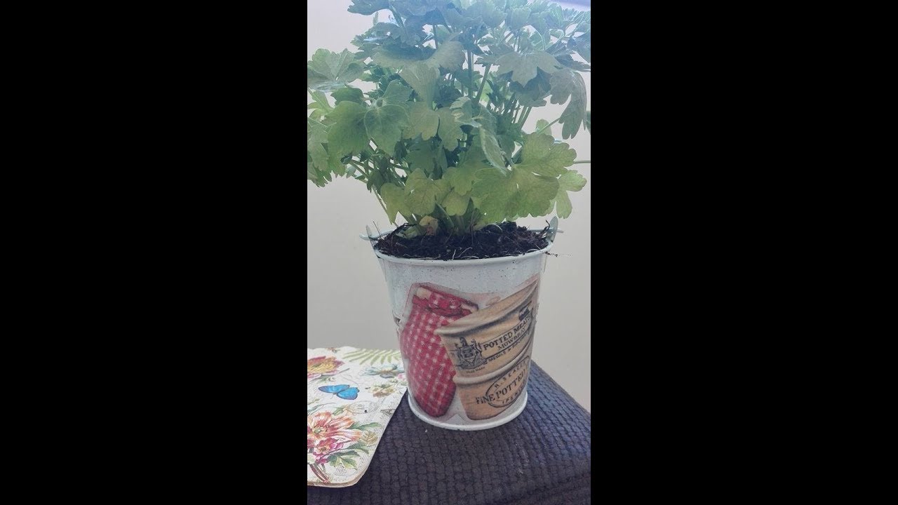 DECORANDO UNA MACETA CON DECOUPAGE