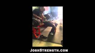 David Isenberg, 450 Raw Bench Press at 181 BW