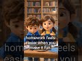 “The secret trick to finishing homework fast 👀📚” #kids #funny #relatable