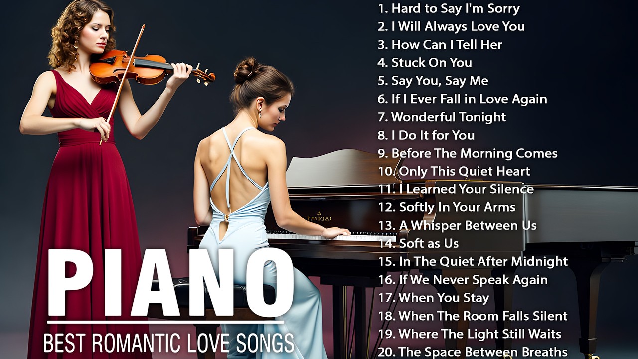 Beautiful Romantic Piano x Violin Love Songs – Timeless Hits of the 80s 90s