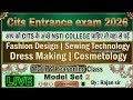Cits Entrance Math class set 2 | Fashion Design Sewing Technology Dress Making Cosmetology