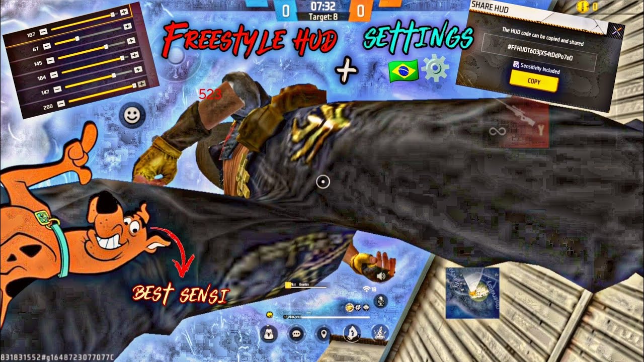 my freestyle hud + settings open ⚙️🇧🇷 