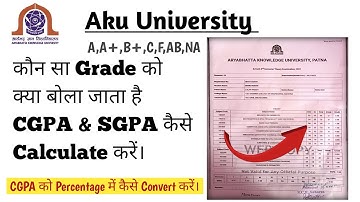 SGPA & CGPA कैसे Calculate करें। Grade का मतलब। How to Calculate SGPA & CGPA in percentage|