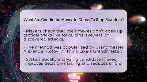 What Are Candidate Moves In Chess To Stop Blunders? - The Chess Codex
