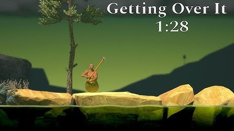 Getting Over It Speedrun in 1m:28s