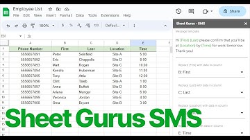 Send mass text messages from Google Sheets with Sheet Gurus SMS (Google Sheets Add-on)