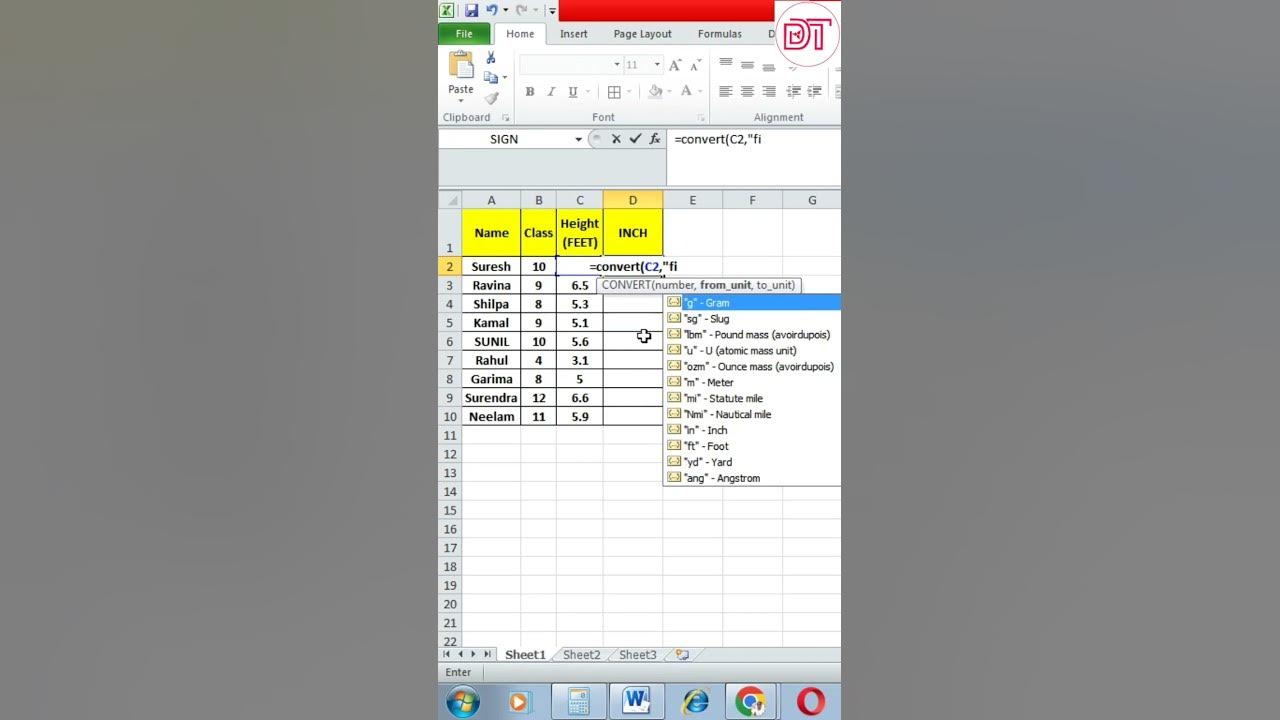 Convert formula in excel excel formula tips shorts youtube
