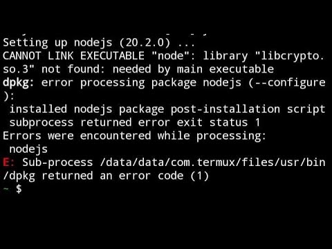 Tutorial Atasi Penginstalan NodeJS Mengalami Eror di Termux #nodejs #termux
