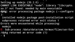 Tutorial Atasi Penginstalan NodeJS Mengalami Eror di Termux #nodejs #termux