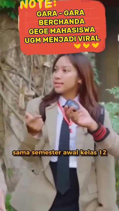GEGE MAHASISWA UGM YANG VIRAL Karena 'Berchandaa'