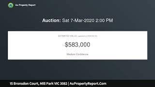 15 Bronsdon Court, Mill Park VIC 3082 | AuPropertyReport.Com