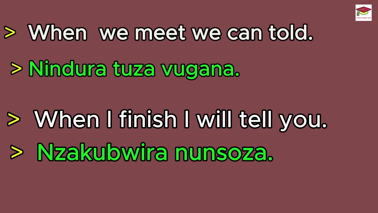 Koreshe when ubaza mucyongereza
