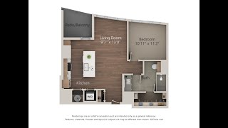 LVL29 Luxury Highrise - A3, 1 Bedroom Apartment Tour - Mid-rise View