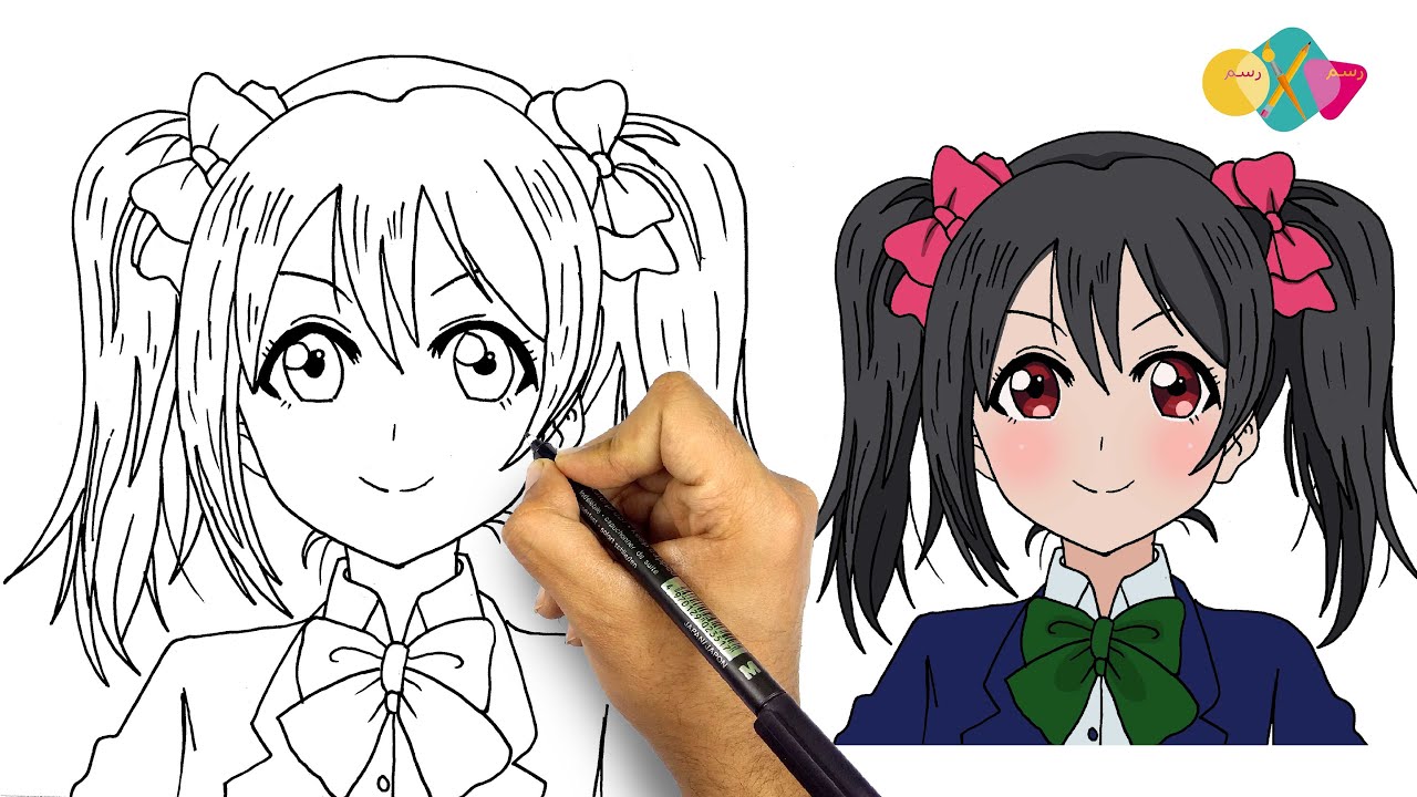 رسم انمي بنات سهل و كيوت  كيف ترسم وجه فتاة انمي كيوت خطوة بخطوة للمبتدئين