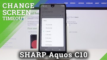 How to Set Up Lock Screen Timeout in Sharp Aquos C10 - Change Screen Timeout