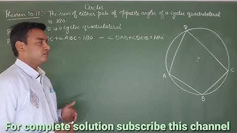 Theorem 10.11 (Circle) Class 9th Mathematics ncert syllabus