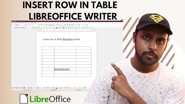 How to insert row in table libreoffice writer